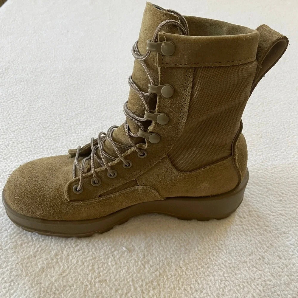 Altama Combat Boots‎ Mens 5R Tan Suede Vibram Military Flight SPE1C1
